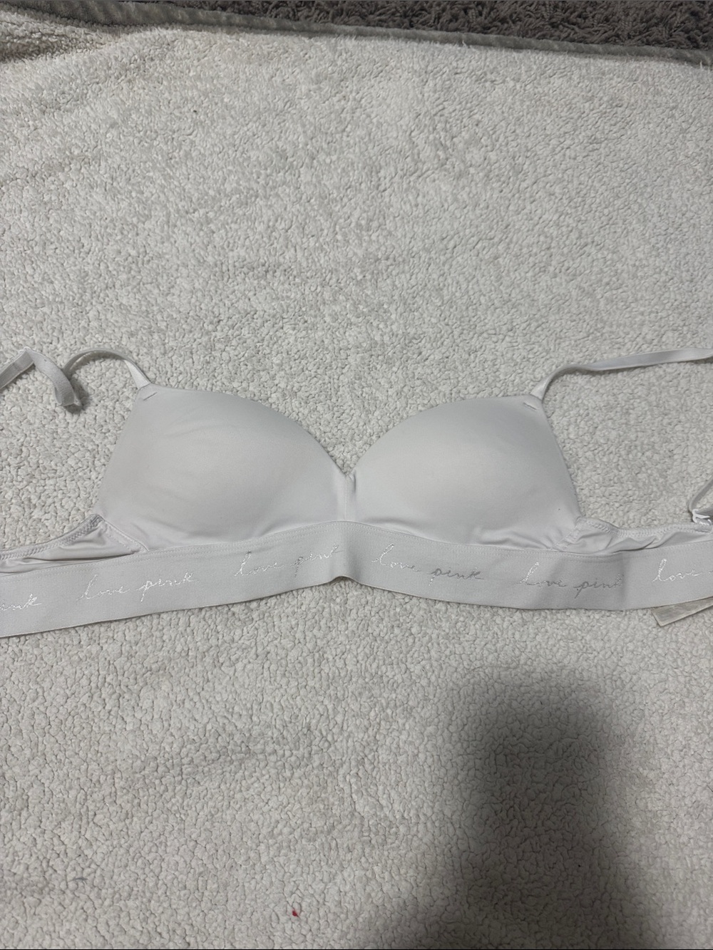 PINK Victoria's Secret Light Gray Wireless Padded Bra